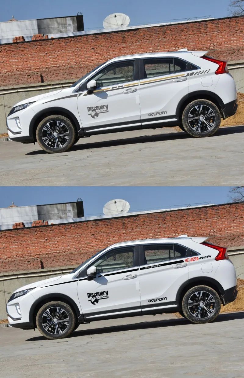 Автомобильный Стайлинг, Спортивная Автомобильная наклейка, автомобильные аксессуары для Mitsubishi Eclipse Cross, Двусторонняя наклейка, автомобильный Стайлинг