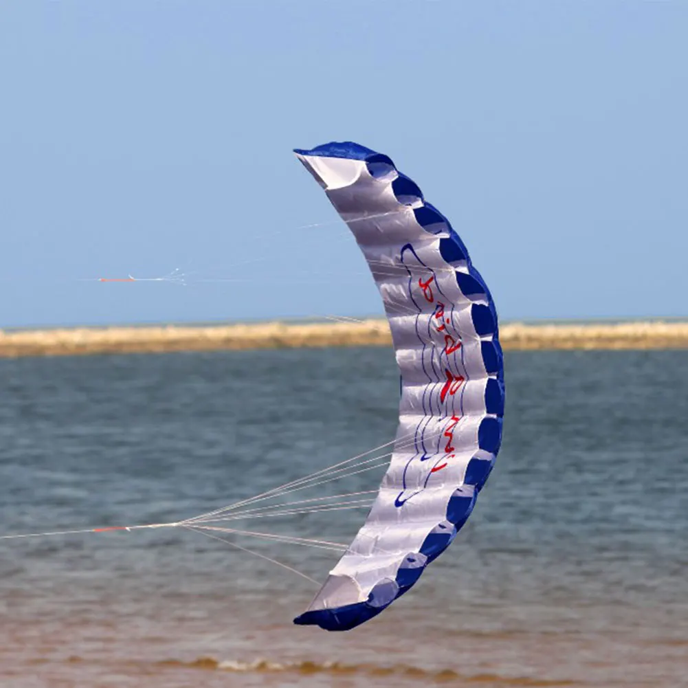 Outdoor Sports Dual Stunt Parafoil Kite Power with Handle 30m Line Beginner