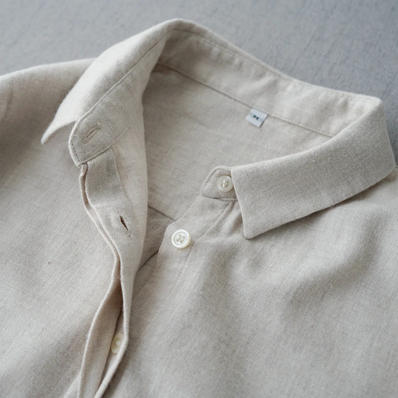 Spring Autumn New Arrivals Women Casual Brief All-match Loose Plus Size Comfortable Soft Cotton Shirts/Blouses 4 Colors