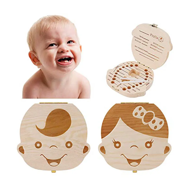 Коробка для хранения зубов деревянный детский органайзер Keepsake Подарочная