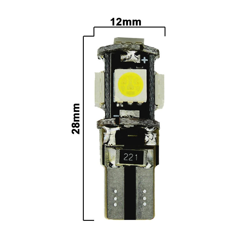 ڵ  ̵ ȣ Ŭ , T10 LED , 12V 5050 5 smd 6000K 5W5 W5W LED  , ſ  , 10 