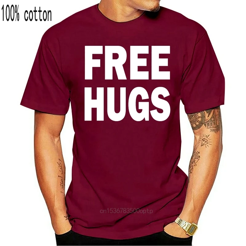Free Hugs футболка 2020 модная короткая одежда в стиле хип-хоп хлопковая с короткими