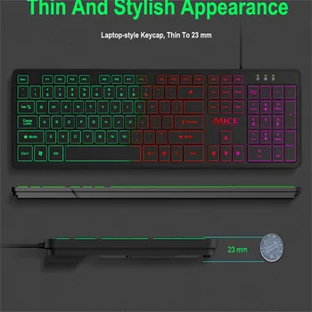 

Gaming Mechanical Keyboard IMICE KA-200 Backlight Suspension Key Mechanical Keyboard For PC Notebook 13.93 #GM
