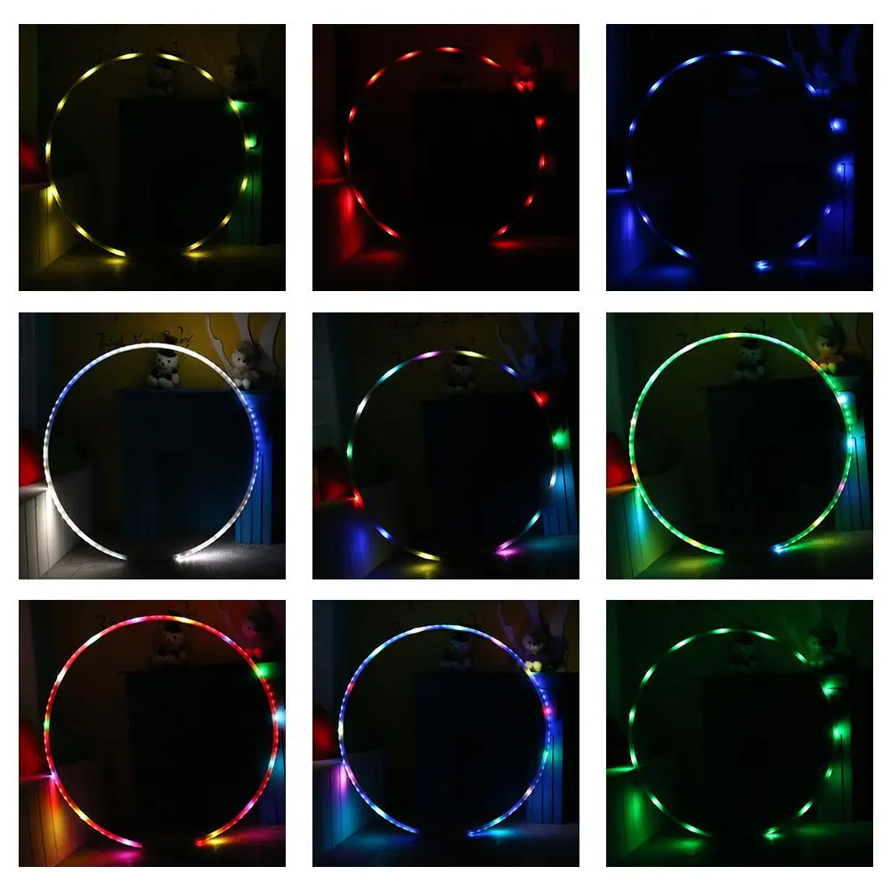 

LED Lighting Sport Fitness Circle Changing Light Rechargable Loose Weight Holiday DIY Decorations Fitness Training Diet Tool