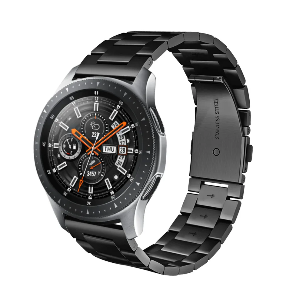 22 мм 20 мм металлический ремешок для samsung Galaxy Watch 42 мм 46 мм gear S3 S2 Браслет для samsung Active 2 1 сменный ремешок для gear S3 - Цвет ремешка: Black