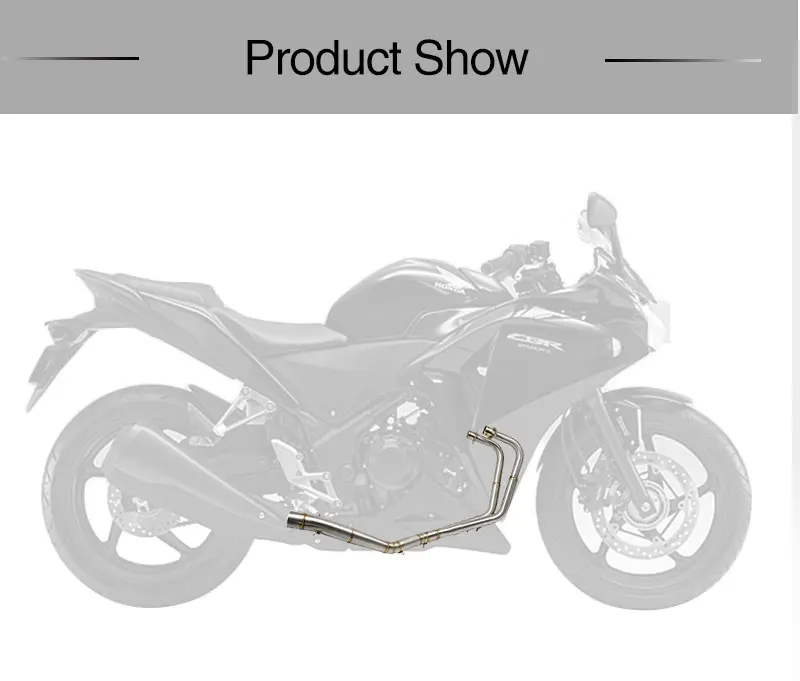 Alconstar для Honda CBR250R мотоцикл полный выхлопная труба 51 мм передняя Соединительная труба из нержавеющей стали