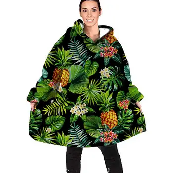 

Winter Warm Lazy Blanket Hooded Pullover Sweater Blanket Casual Warm Pajamas TV Blanket Outdoor Sweatshirt Home Warm Jacket