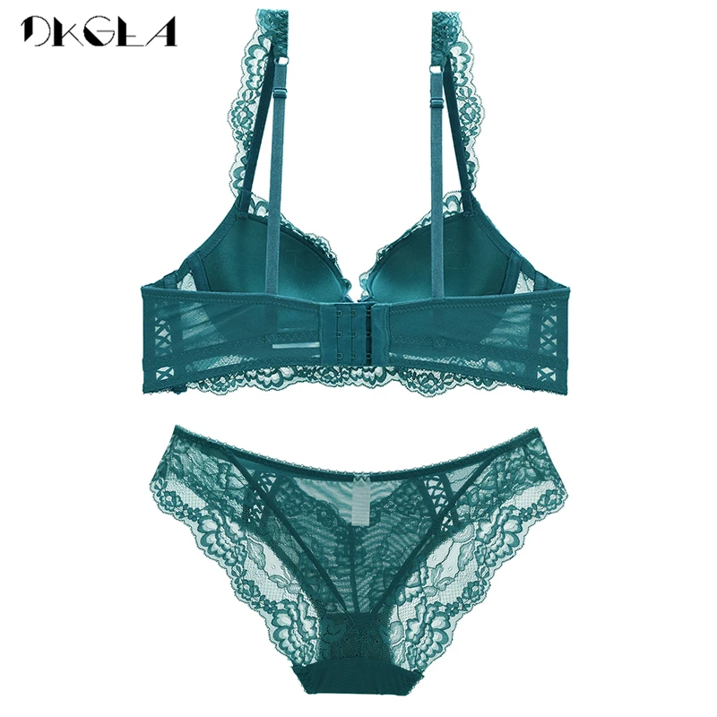 Top New Black Brassiere Deep V Sexy Underwear Set Thick Green Push Up Bra  Panties Set Embroidery White Women Lingerie Set Bras - Bra & Brief Sets -  AliExpress