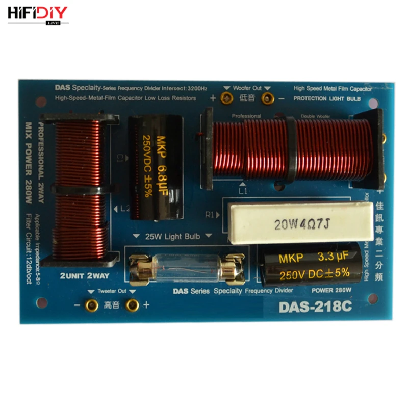 HIFIDIY LIVE DAS-218C 2 Way speaker Unit (tweeter + bass )Professional Speaker s audio кроссовер с делителем частоты