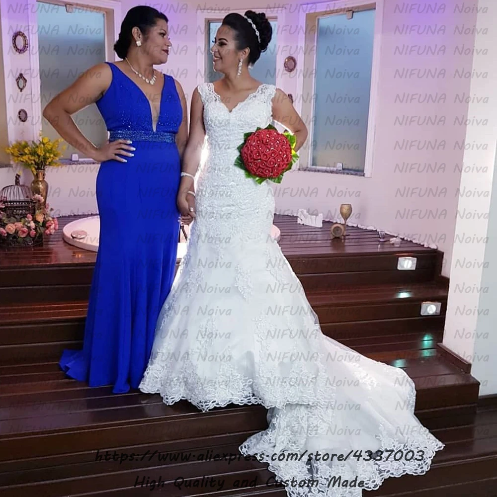 Robe Mariage платье невесты сексуальные свадебные платья без спинки белая аппликация кружевная «русалка» свадебное платье trouwjurk Vestido De Noiva