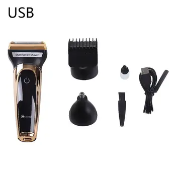 

3 in1 LCD USB Waterproof Hair Clipper Professional Electric Shaver Nose Hair Remover Waterproof Beard Trimme Haircut