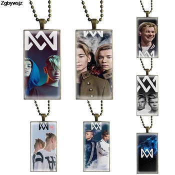 

Fashion Glass Cabochon Pendant Necklace With Women Steel Plated Statement Jewelry For Women Gifts Boy Marcus Martinus