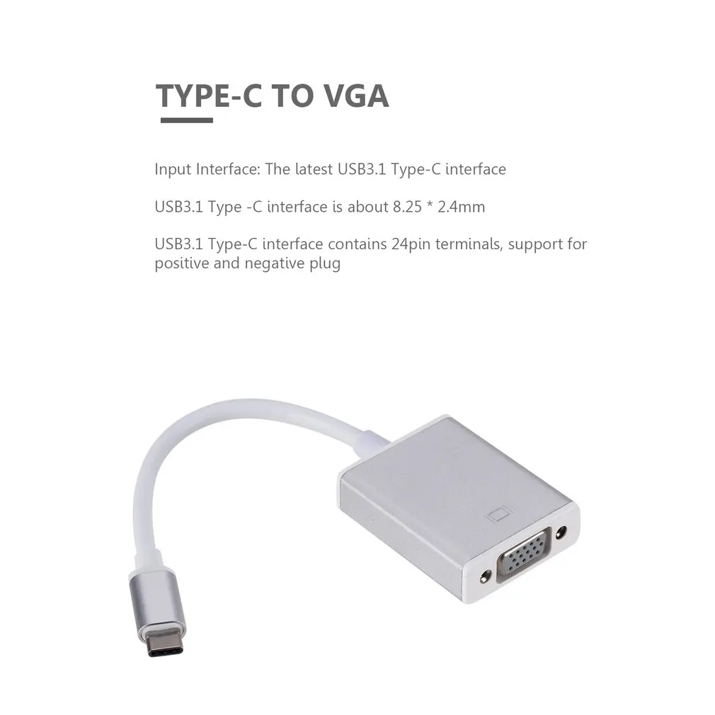 Usb type C Usb 3,1 C мужской разъем для Vga и Usb женский цифровой Av многопортовый адаптер для нового MacBook, Surface Pro