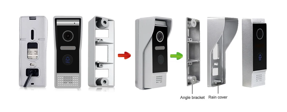 7 "сенсорный экран беспроводной wifi IP видео домофон видео дверной звонок вилла система контроля доступа Обнаружение движения от 1 до 4