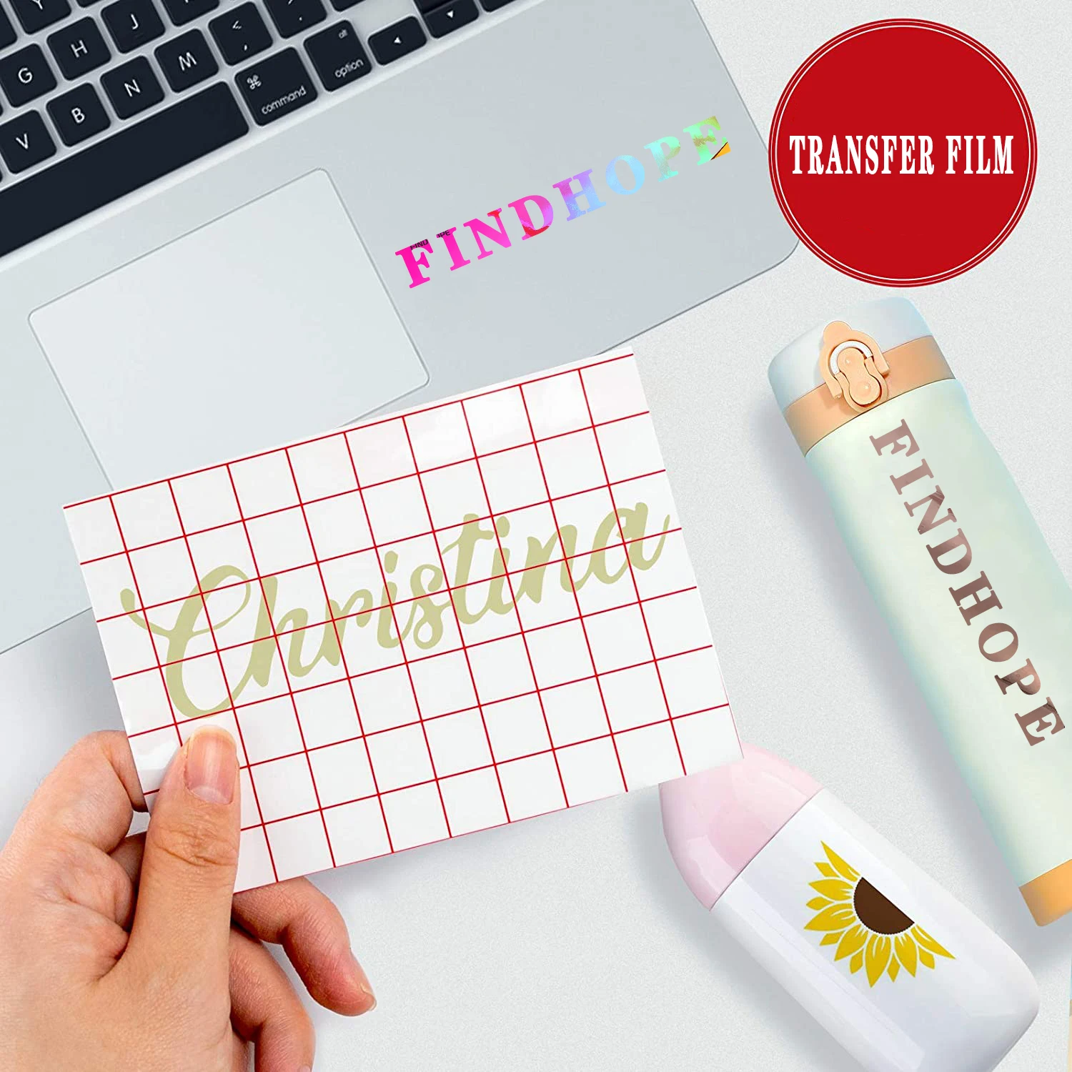 30*20cm/100cm Clear Vinyl Application Tape w/Red Alignment Grid for Car Wall Craft Art Decal Transfer Paper Tape Adhesive DIY