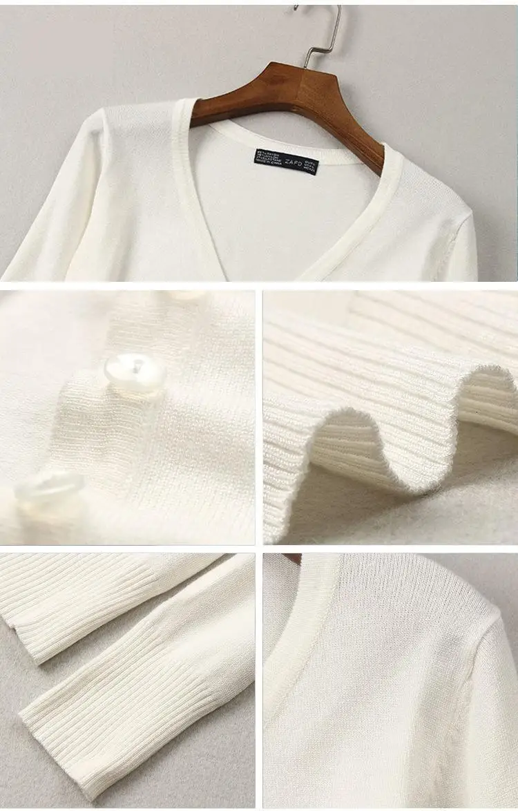 Women's Amazing V-Neck Long Sleeves Cardigan-White