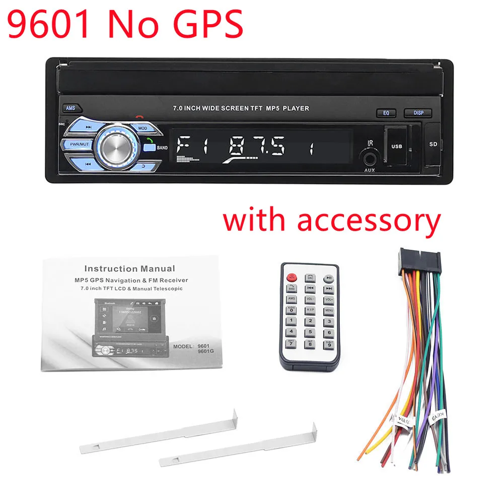 1Din 7Inch  Retractable Screen Car MP5 Player radios Support MirrorLink function  Radio Rearview Auto Retractable head unit Car Radios