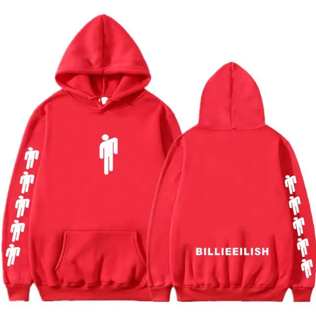 15red Новинка года: худи Billie Eilish с модным принтом, толстовки для женщин/мужчин, толстовки с длинным рукавом,, Повседневная Уличная одежда, Sudadera Hombre - Цвет: 15red