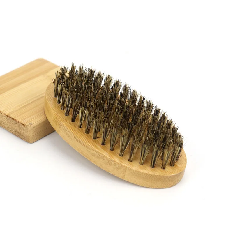 Wholesale High Quality Boar Bristle Beard Brushes With Bamboo Wood