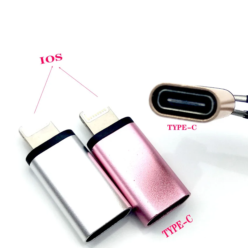 USB C Female To IOS Male Adapter Type-c To 8pin Charging Sync Charger Cable Converter Supporting Data+ Charging