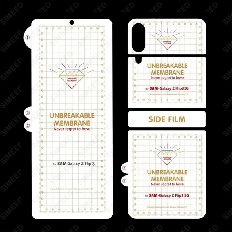 Мягкая защитная пленка для экрана Samsung Galaxy Z Flip 3 5G гибкая Гидрогелевая | Мобильные