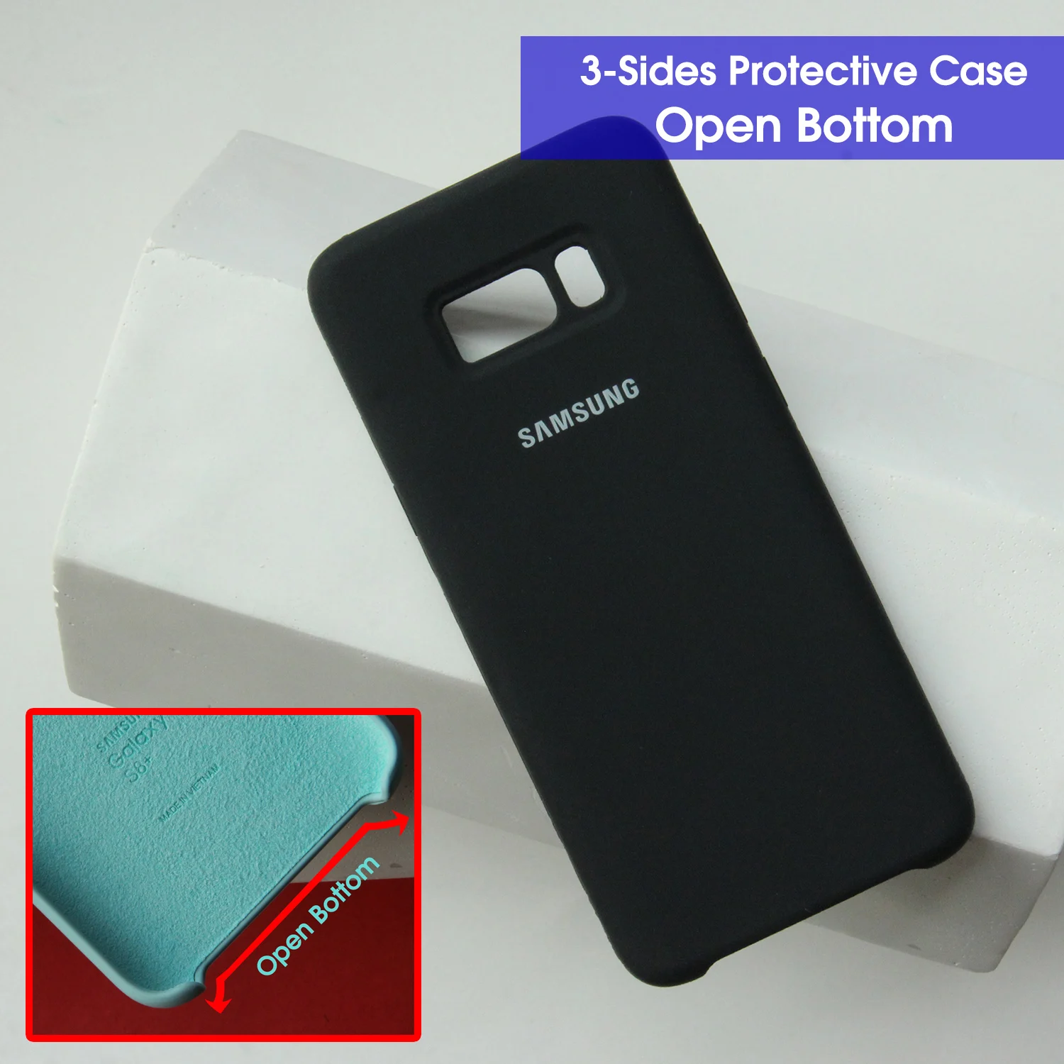 Black samsung Galaxy S8/S8 Plus жидкий силиконовый чехол шелковистый мягкий на ощупь защитный чехол для samsung s8 - Цвет: Black