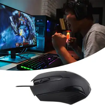 

Black Wired Gaming Mouse Ergonomics Design USB 3 Buttons Wheel Optical Pro Gamer Computer For PC Laptop Frosted Antiskid F9O6