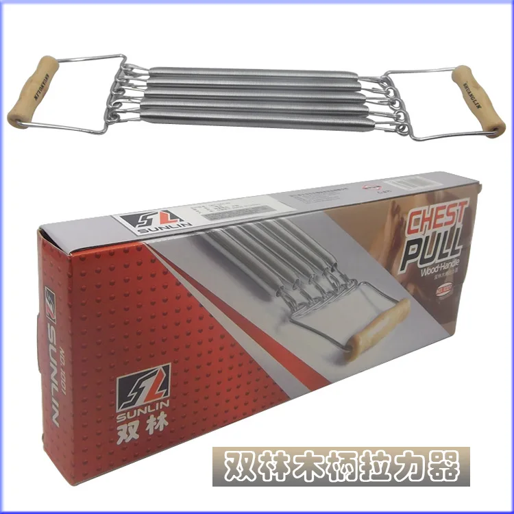 

SUNLIN Card Wooden Handle Spring Chest Expander Chest Muscle Training Sports Fitness Household