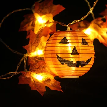 

10/20 LED Pumpkin Maples Leaf Garland String Lights Halloween 3D Pumpkin Lights for Halloween LB88