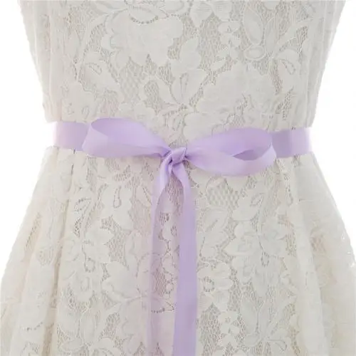 Light Purple Роскошные стразы с искусственным жемчугом, пояс для невесты, свадебное платье, пояс для вечернего платья, чистый цвет, 270 см, ширина 2 см - Цвет: Light Purple