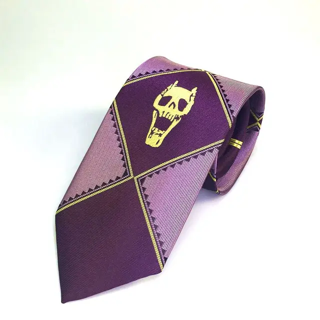 Anime JoJo's Bizarre Adventure Kira Yoshikage Cosplay Tie KILLER QUEEN Skull Neck Heavens Door Cosplay Costume Prop A