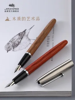 

Jinhao New Wooden Fountain Pen High Quality 0.5mm Nib 2 Colors Luxury Wood Ink Pens Business Gifts Writing Office School Supplie