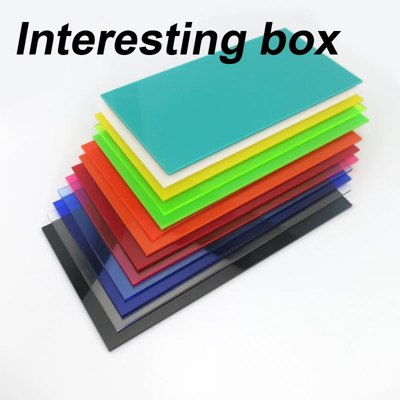 10 * 20cm color acrylic board plexiglass board DIY model material plastic board consumables can be customized