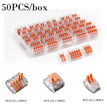 

50PCS Wire Connector Quick Connector PCT-212 213 215 Universal Compact Wire Connector Plug-in Wire Terminal Home Connector