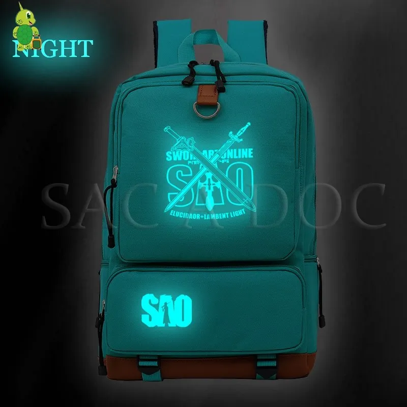 26 Mochila аниме меч искусство онлайн рюкзак школьные сумки для подростков женщин и мужчин холст рюкзак большой емкости дорожные сумки на плечо - Цвет: 26