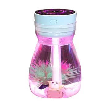 

Colorful light bottle humidifier 380ml USB Wishing Bottle Humidifier Mist Spray Light Bar Color Humidifier