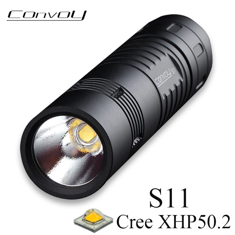 Светодиодный фонарь Convoy S11 CREE XHP50.2 мощный ручной светильник 2400lm для занятий