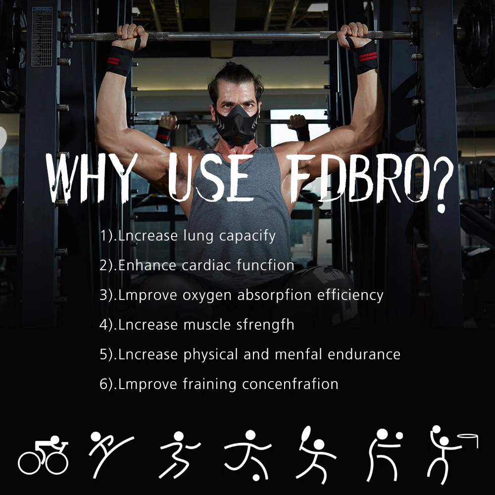 FDBRO PRO Новая Спортивная маска для бега, тренировочная Спортивная маска 3,0 для бега, фитнеса, тренировки, сопротивления, высоты кардио выносливость и т. Д
