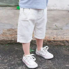 Новая Стильная летняя одежда Детская летняя одежда в Корейском стиле хлопковые детские шорты с принтом