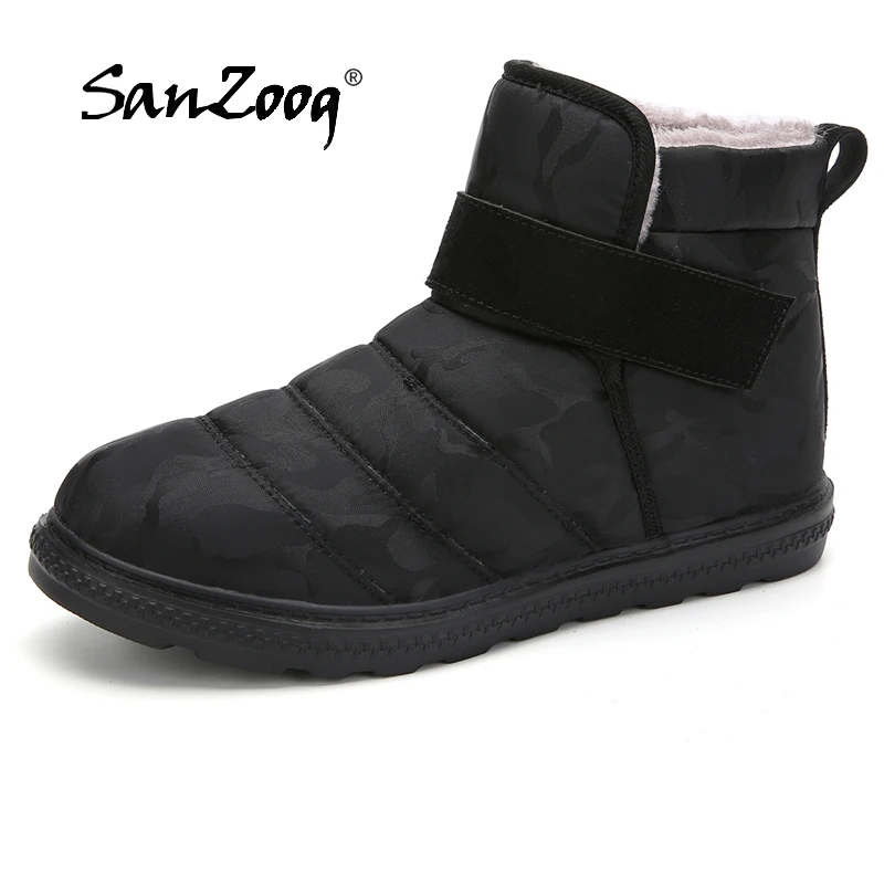 

Plush Ankle Waterproof Men's Winter Boots Snow Shoes Men Boot Botines Botas Impermeables Hombre Chaussure Homme Hiver Size 48 49