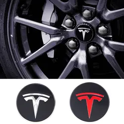 4 шт. 58 мм центральный колпак на колесо автомобиля для Tesla модель 3 модель X модель S Tesla Крышка Ступицы эмблема логотип значок крышка s эмблема