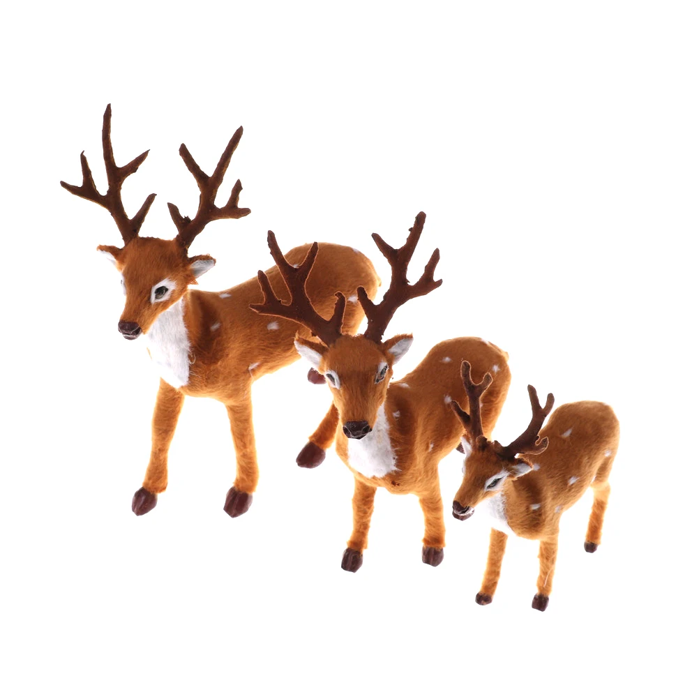 Fairy Garden Miniatures-Props Christmas-Decoration Reindeer Plush Simulation
