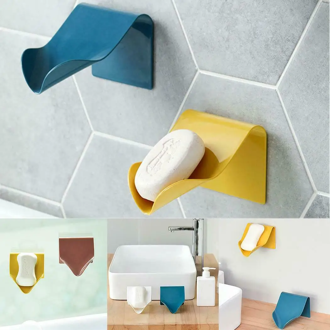 4 шт. самоклеящиеся пластиковые держатели для мыла|Портативные мыльницы| |