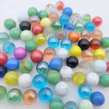 50/100/150pcs of glass ball 16 mm cream console game pinball machine cattle small marbles pat toys parent-child machine beads 1