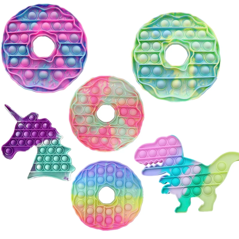 Антистрессовые Игрушки Pop игрушки Popis Rainbow Push Is Bubble антистресс для взрослых и