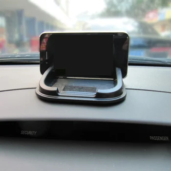 

Single Card anti-skid Pad multi-function Compartment Mobile Navigation Vehicle Bracket Shockproof Storage Car Accessories