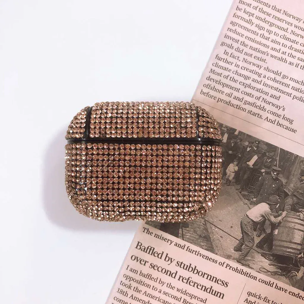 Для AirPods Pro bluetooth гарнитура с кристаллами и блестками защита от падения защитный