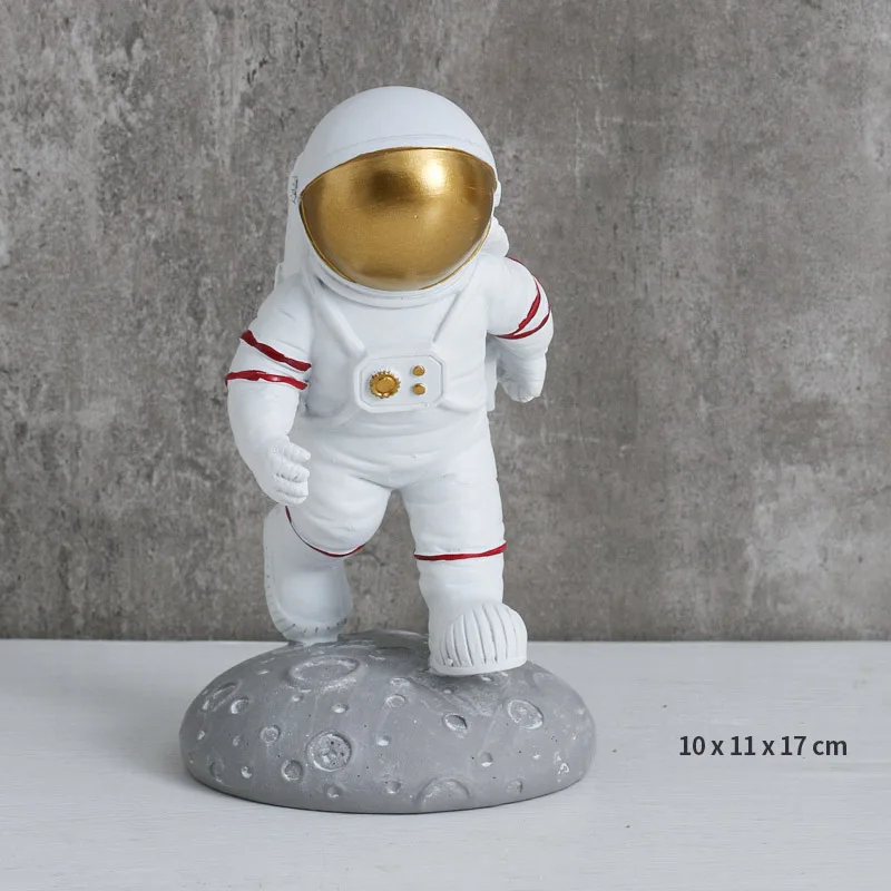 A05 10x11x17cm Творческий прекрасный современный астронавт миниатюрная Статуэтка из смолы ремесло домашний сад мода Настольный предметы мебели Свадебный декор - Цвет: A05 10x11x17cm