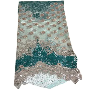 

High Quality Nigerian Tulle Lace Fabrics Latest Rhinestones Mesh African Lace Fabric Bride French Net Lace Fabric DG870