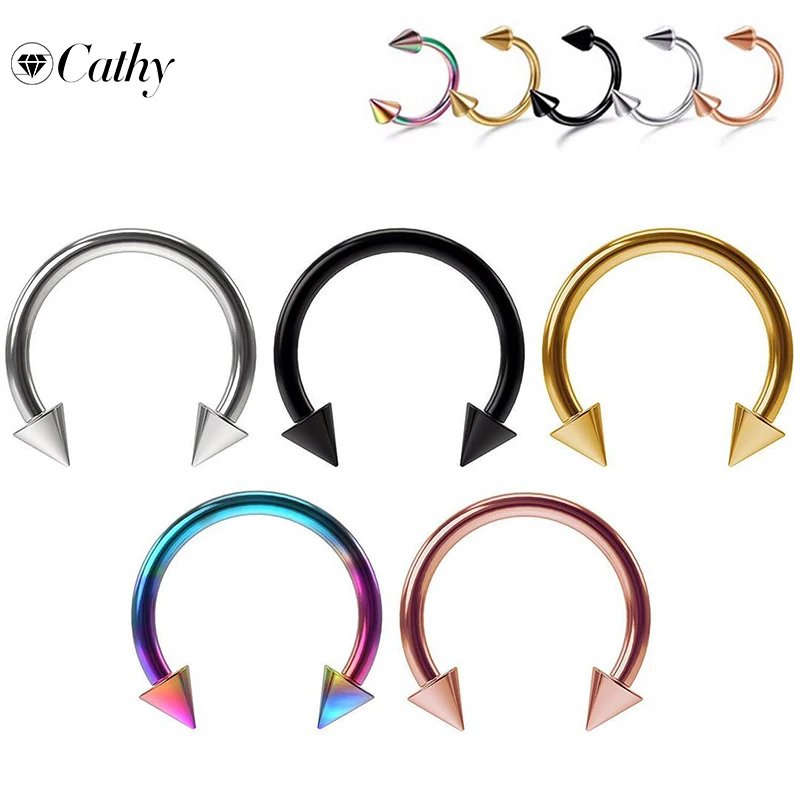 Женские серьги-гвоздики в форме подковы С-образной перегородкой | Украшения и